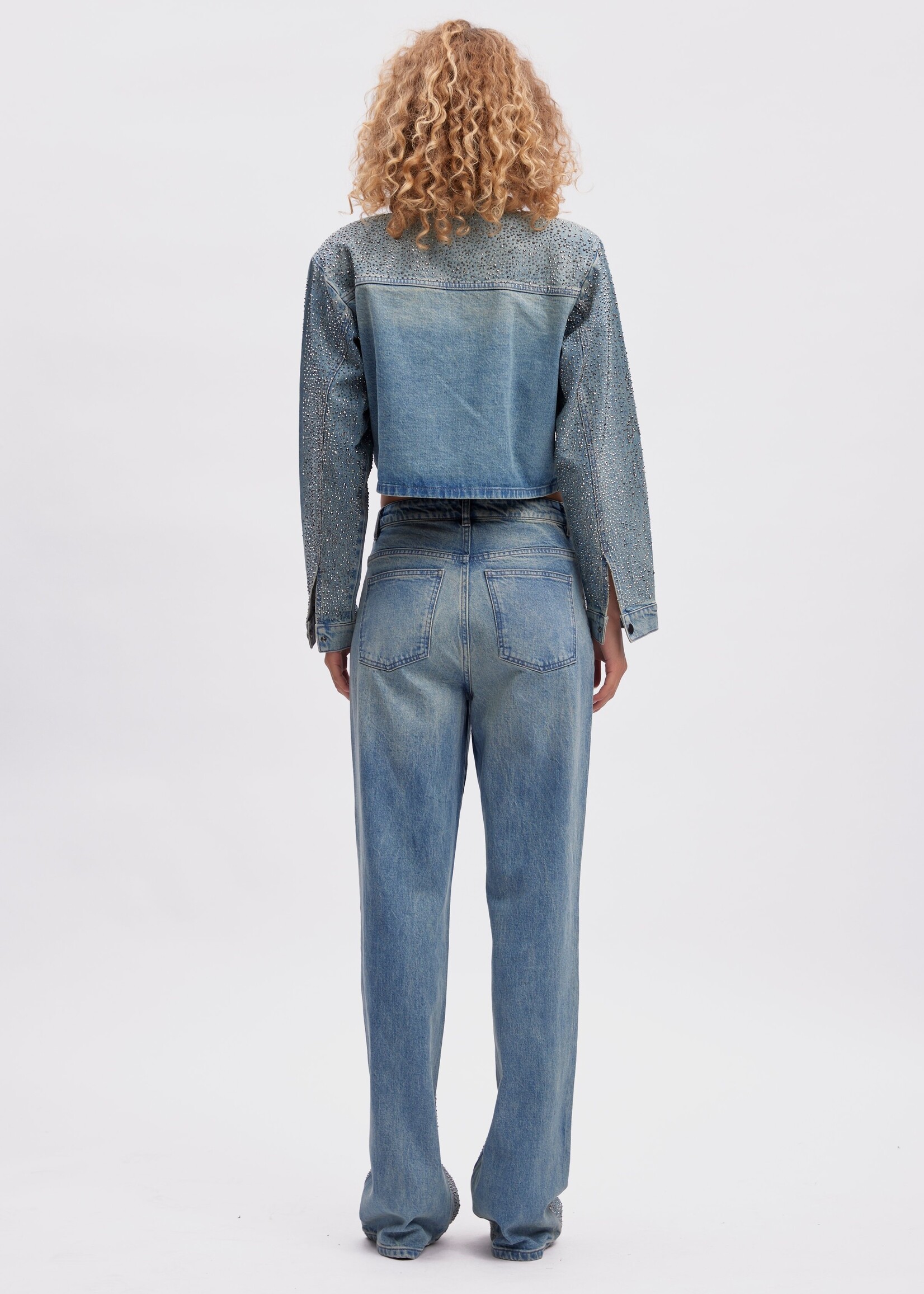 Gestuz Zorah Mid Waist Jeans - Mid Blue Washed