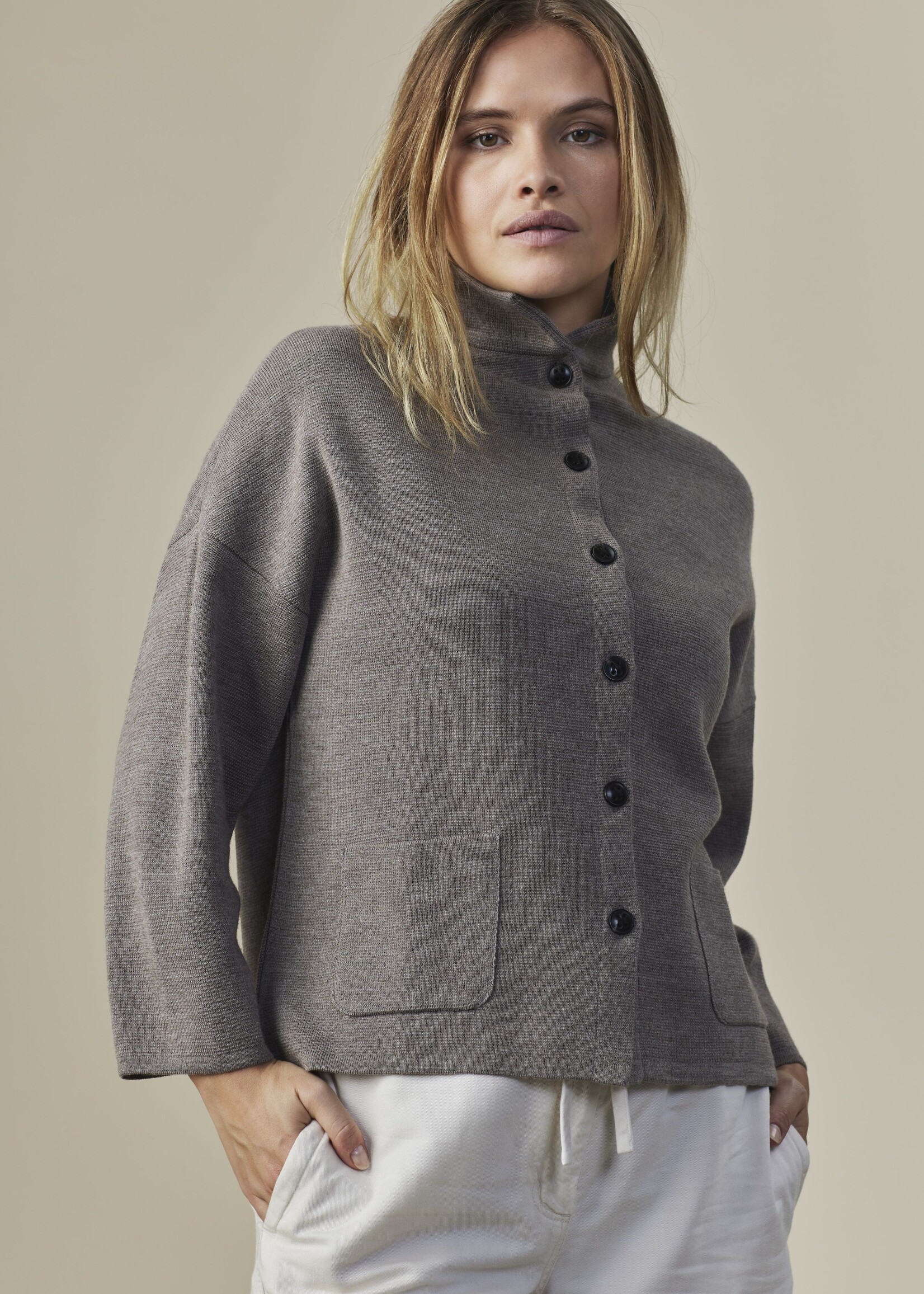Sibin/Linnebjerg Spring Cardigan - Sweat Grey
