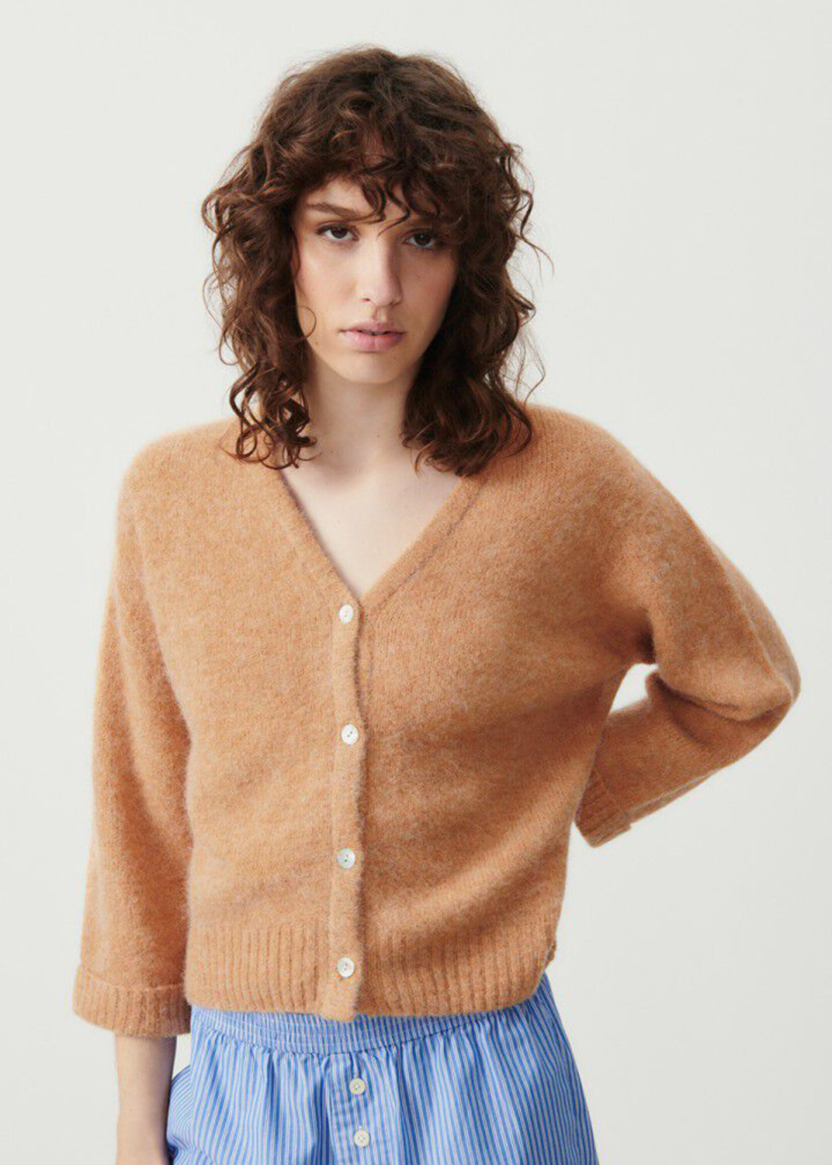 American Vintage East Cardigan - Macadamia Melange