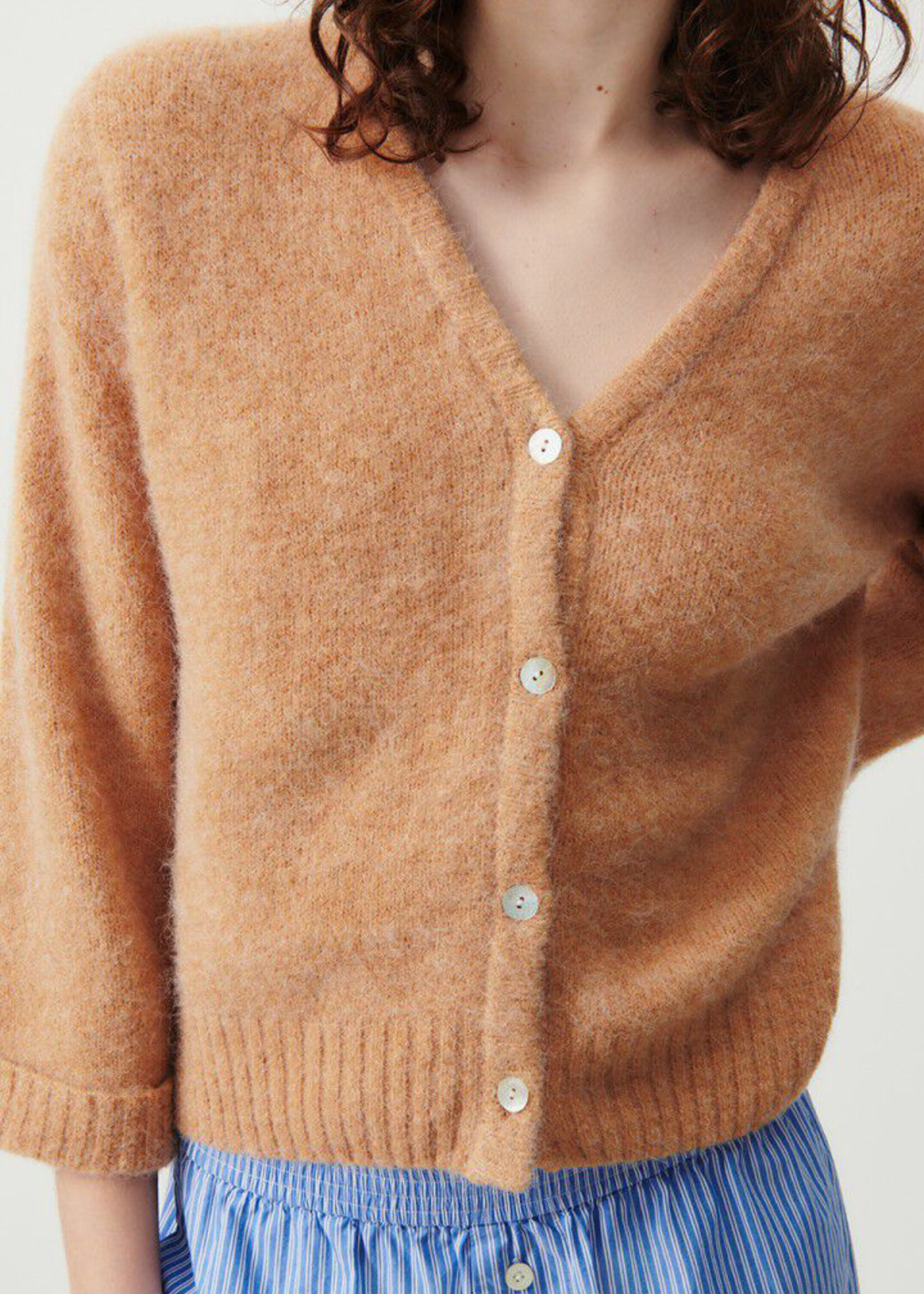American Vintage East Cardigan - Macadamia Melange