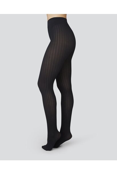 SWEDISH STOCKINGS SELMA NET TIGHTS BLACK