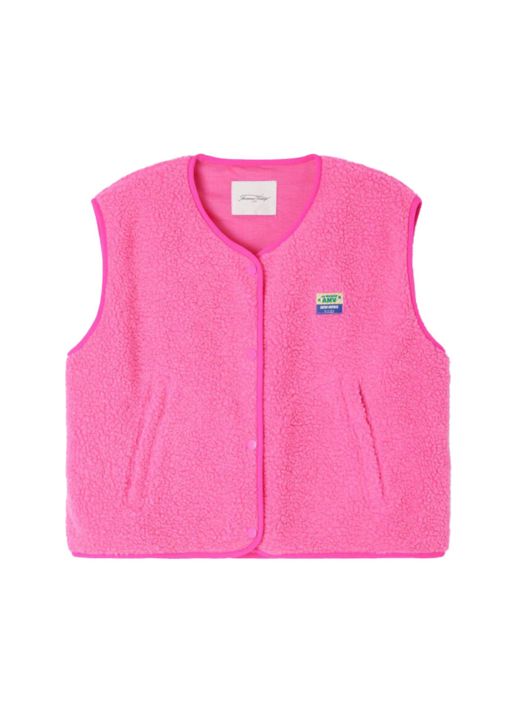 American Vintage Hoktown Gilet - Pink Acid Melange