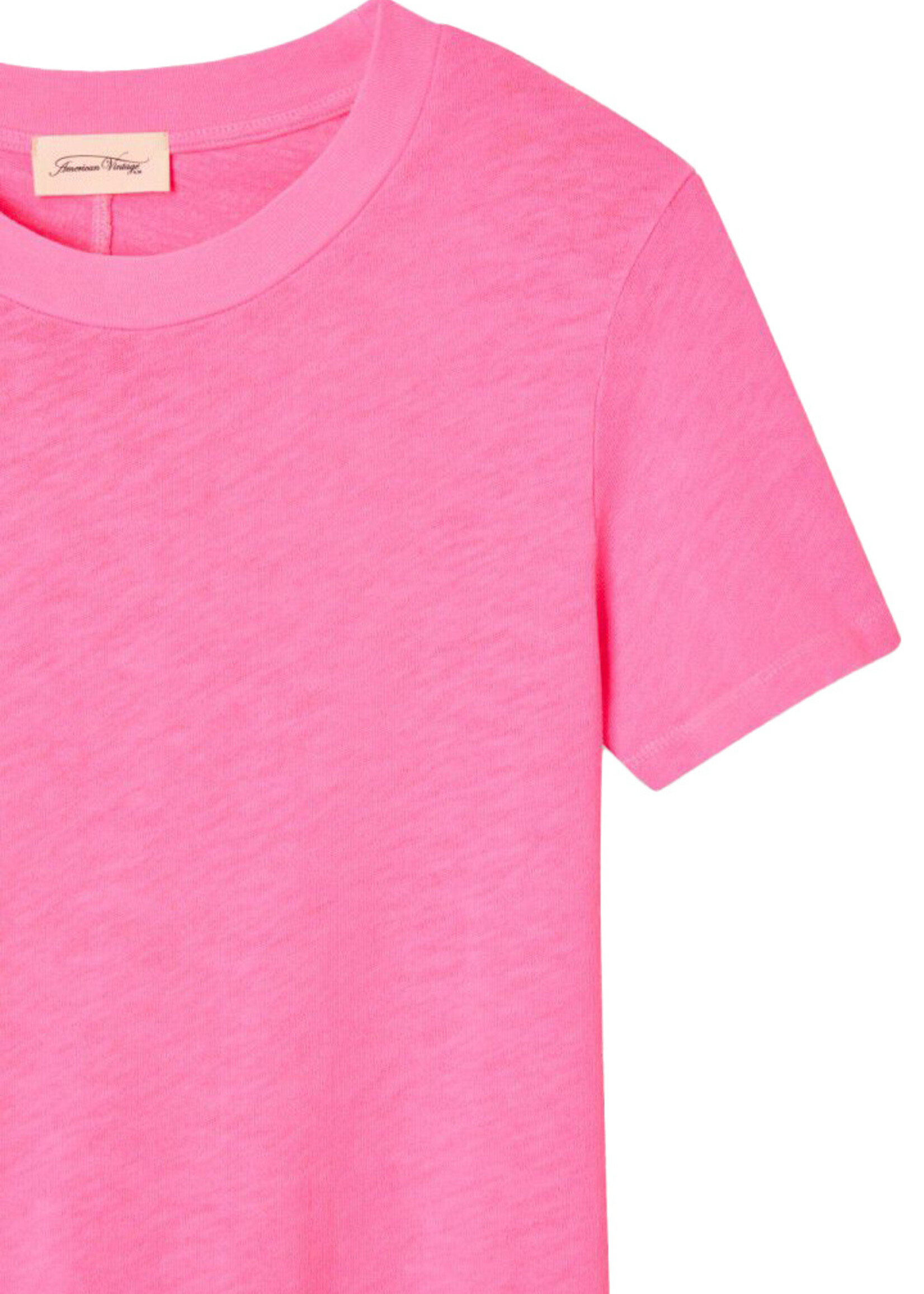 American Vintage Sonoma Tee - Pink Acid Fluo