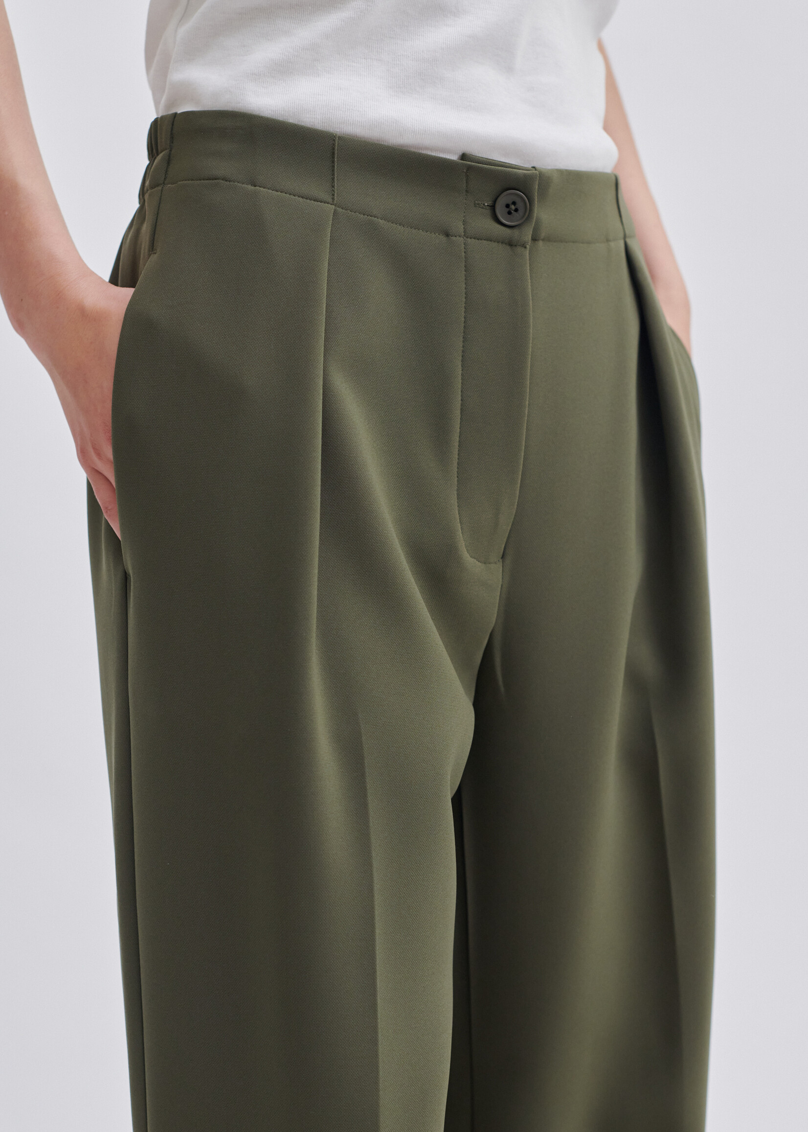 Second Female Fique Wide Trousers - Sea Turtle