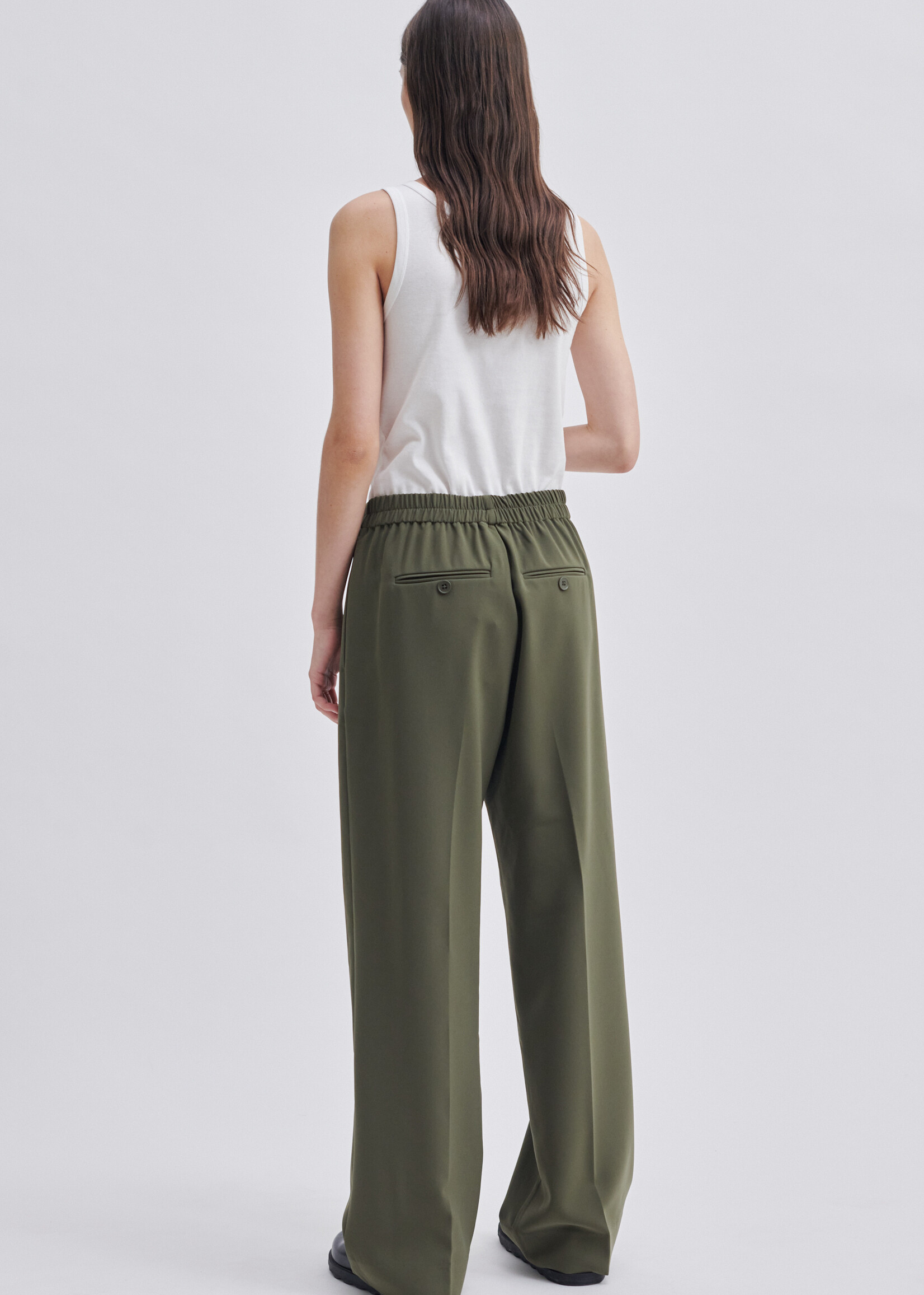 Second Female Fique Wide Trousers - Sea Turtle