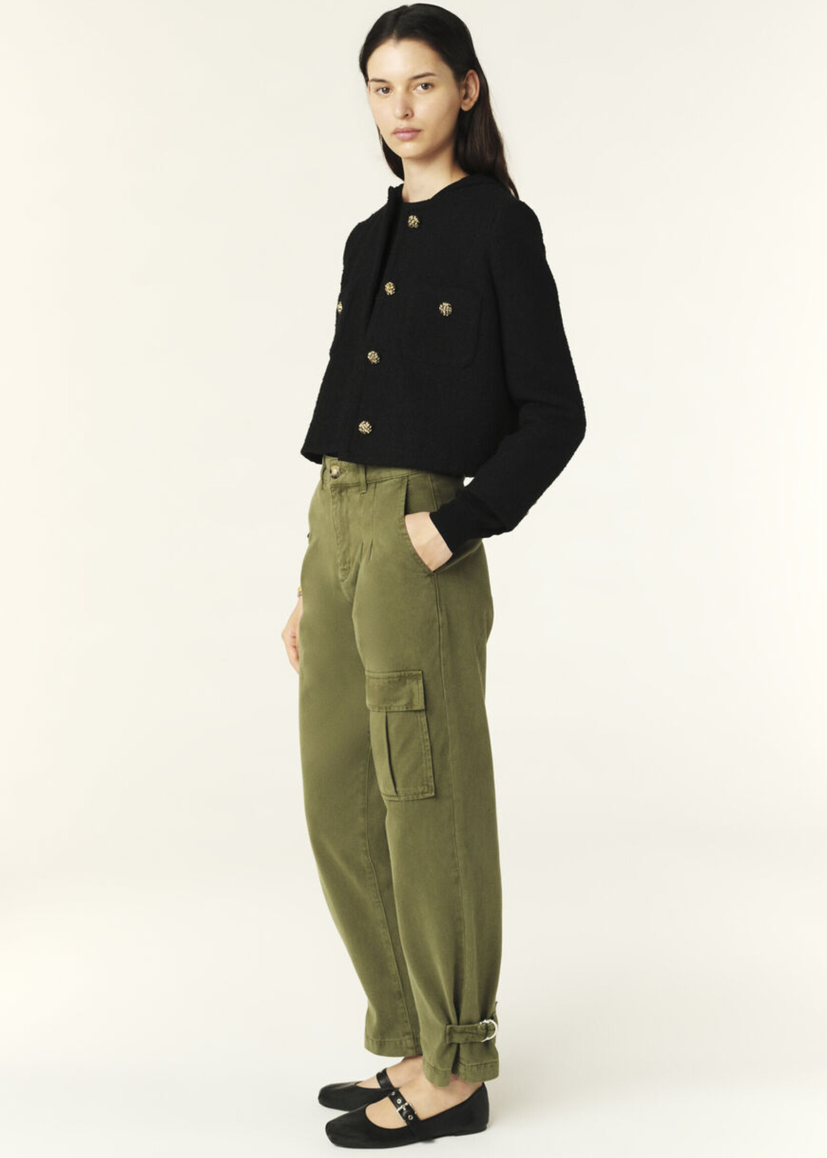 Ba&sh Maroon Pants - Khaki