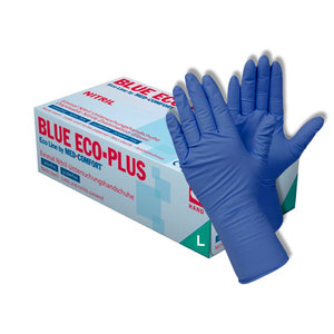 Eco-Plus Nitrile Handschoen Blauw Large 100pcs