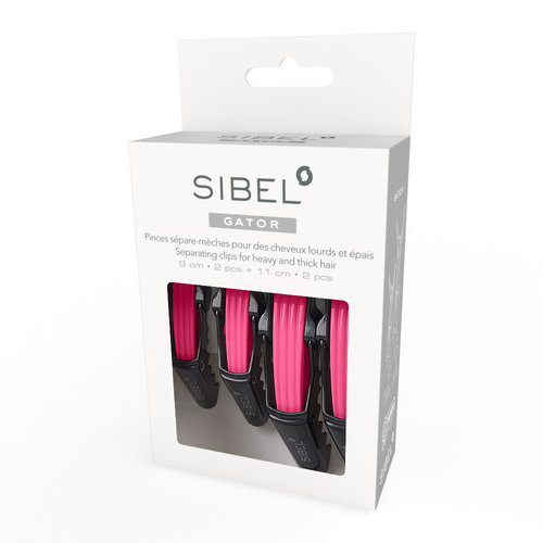 Sibel Sibel Gator Clips Mixed Sizes 9/11 Roze 4st