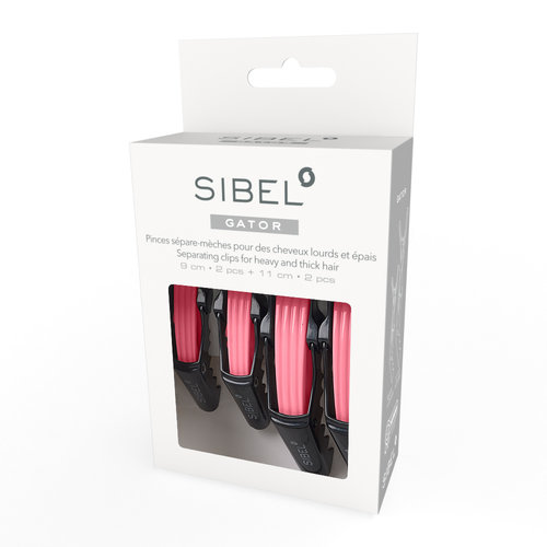 Sibel Sibel Gator Clips Mixed Sizes 9/11 Roze 4st