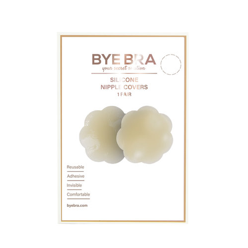 Bye Bra Bye Bra - Bloemvormige Siliconen Tepel Covers - Beige