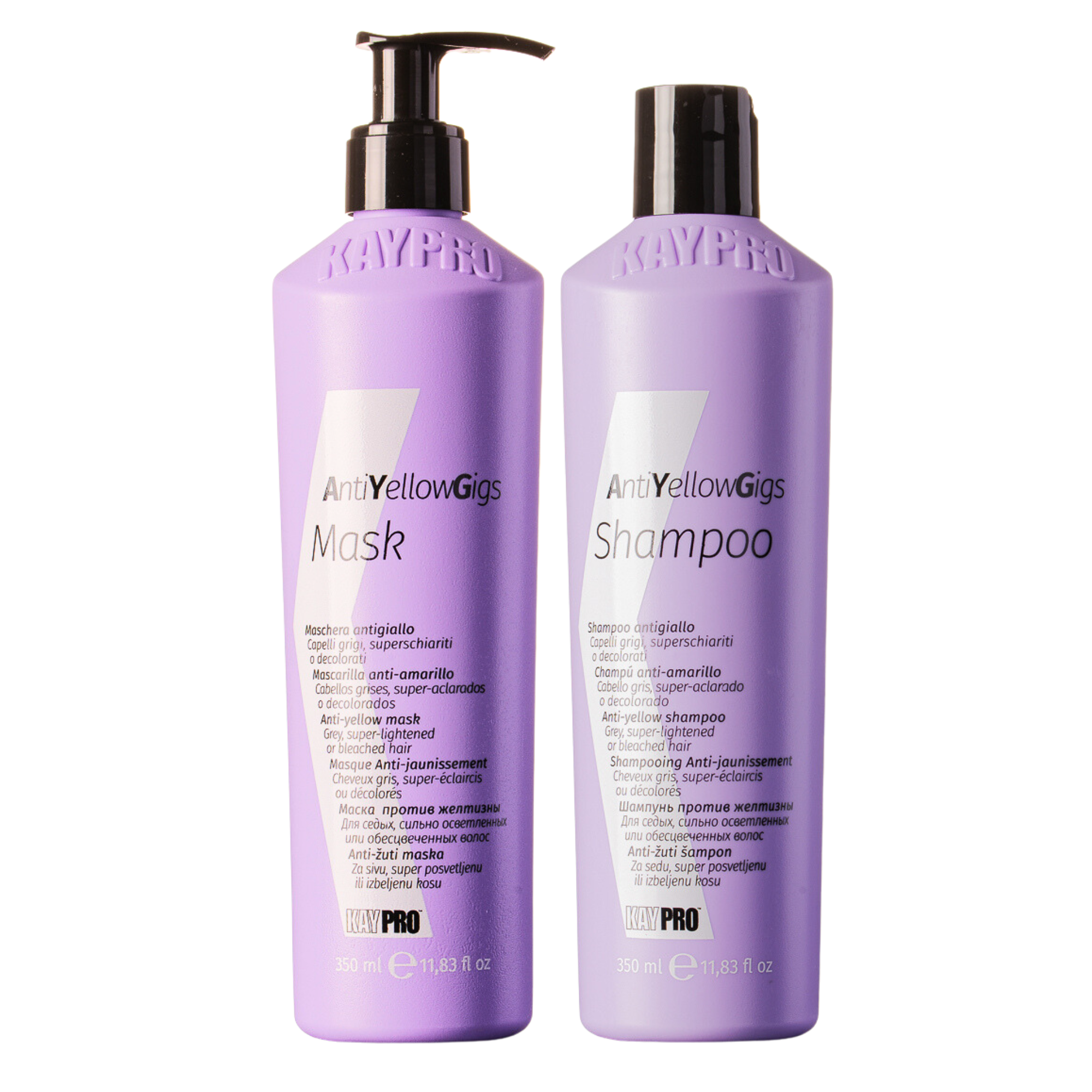 KayPro No Yellow shampoo 350ml & haarmasker 350ml - giftset - HaNaBe