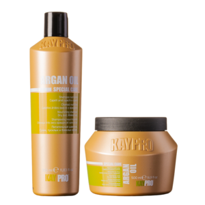 KayPro KayPro Argan oil set shampoo 350ml & haarmasker 500ml - giftset voor dik en droog haar KayPro Argan oil set shampoo 350ml & haarmasker 500ml - giftset voor dik en droog haar
