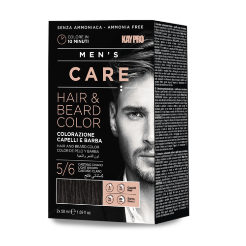 KayPro KayPro Men's Hair & Beard Color Care Kit  Light Brown 5/6