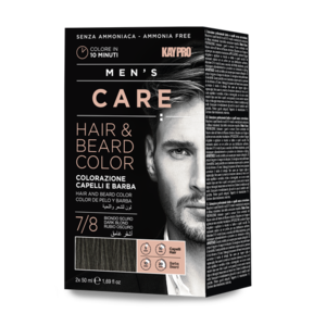 KayPro Men's Hair & Beard Color Care Kit  Light Brown 7/8