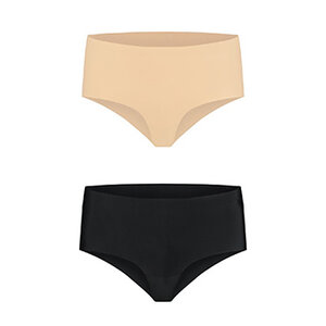Bye Bra Bye Bra - Invisible High Brief Nude + Black XL Bye Bra - Invisible High Brief Nude + Black XL