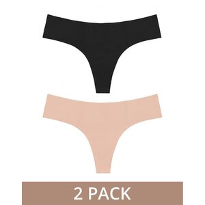 Bye Bra Bye Bra - Onzichtbare String (Lichte Huidskleur & Zwart 2-Pack) XL Bye Bra - Onzichtbare String (Lichte Huidskleur & Zwart 2-Pack) XL