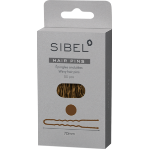 Sibel Wavy Pins 70mm Bruin/50Pcs
