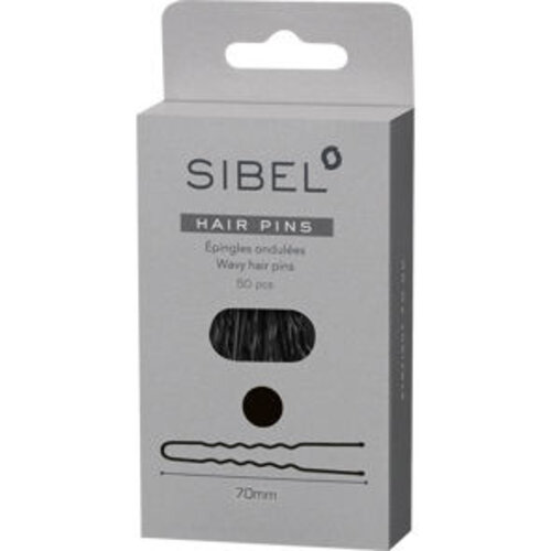 Sibel Sibel Wavy Pins 70mm Black/50Pcs Sibel Sibel Wavy Pins 70mm Black/50Pcs