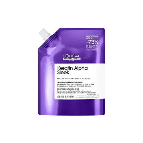 L'Oréal Professionnel L'Oréal Serie Expert Keratin Alpha Sleek Shampoo 500ml Refill L'Oréal Professionnel L'Oréal Serie Expert Keratin Alpha Sleek Shampoo 500ml Refill