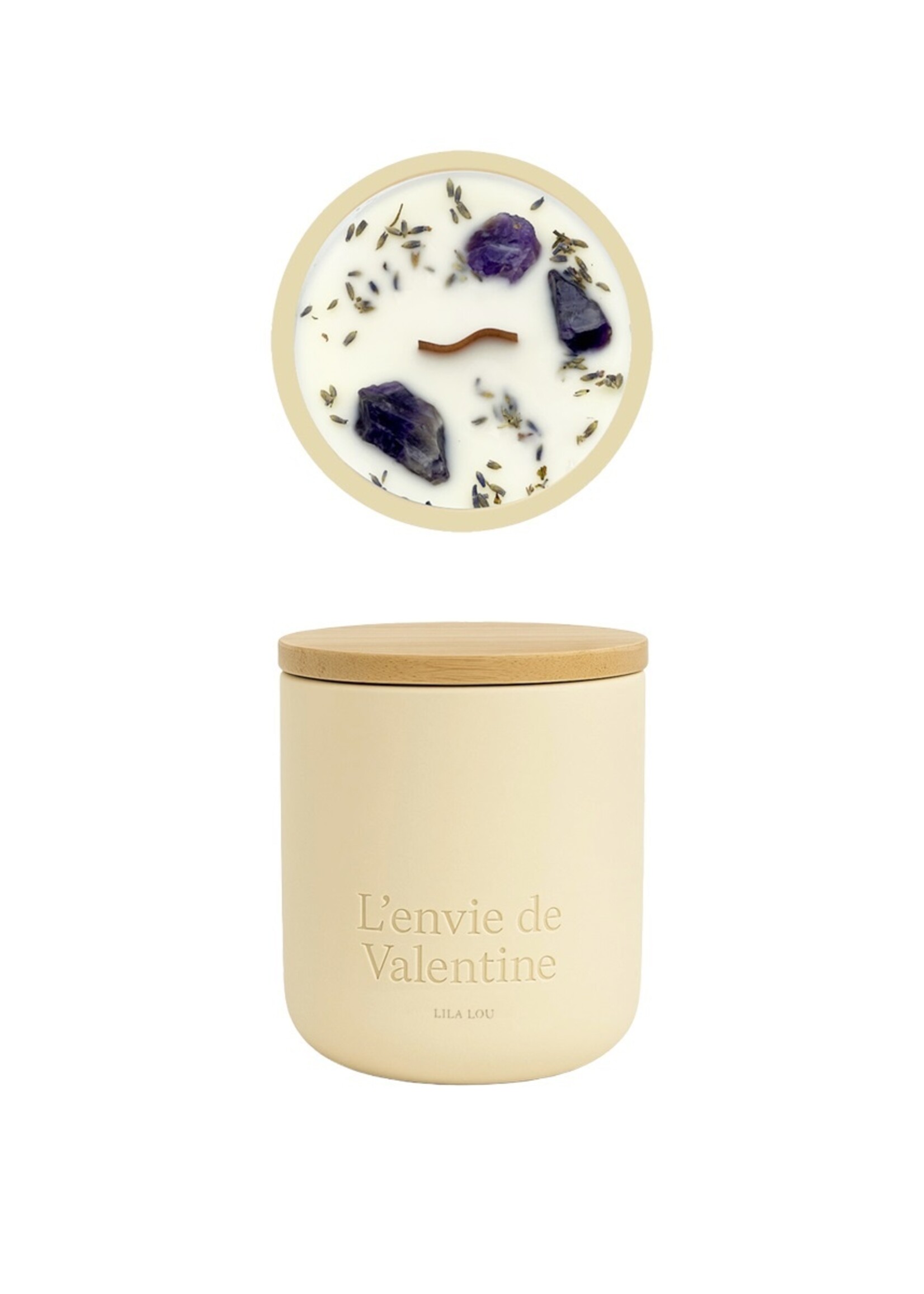 180g geurkaars in keramiek met verpakking - Lila Lou