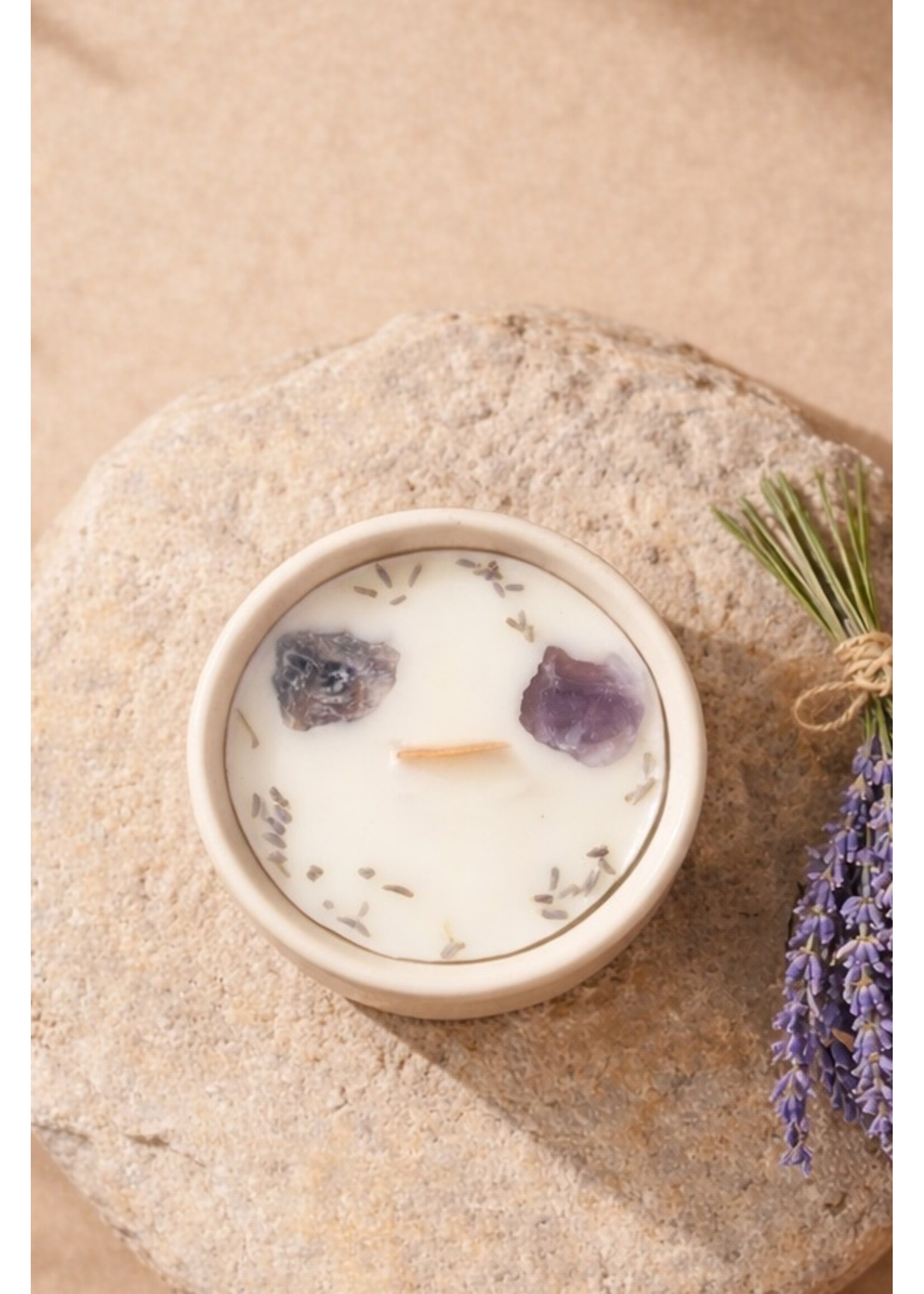 180g geurkaars in keramiek met verpakking - Lila Lou