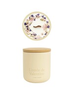 180g geurkaars in keramiek met verpakking - Coeur d'amour