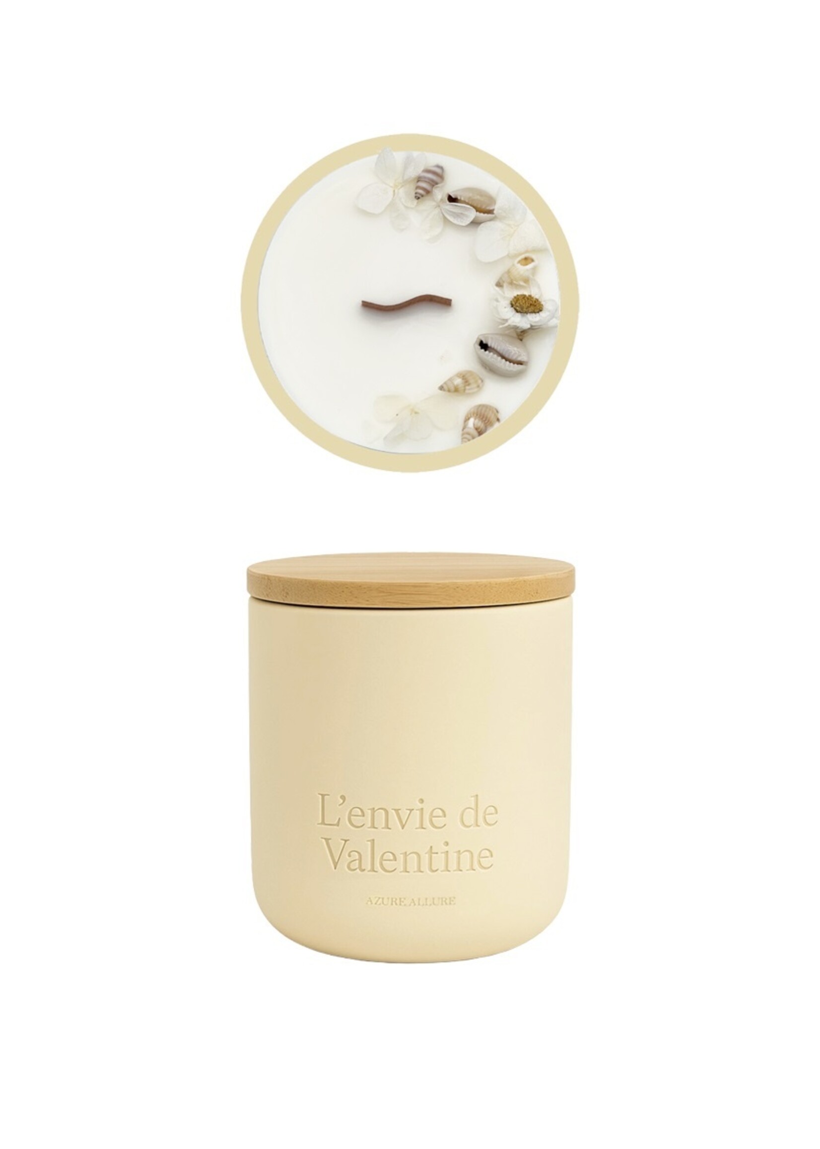 180g geurkaars in keramiek met verpakking - Azure Allure