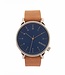 Horloge Komono Blauw Cognac