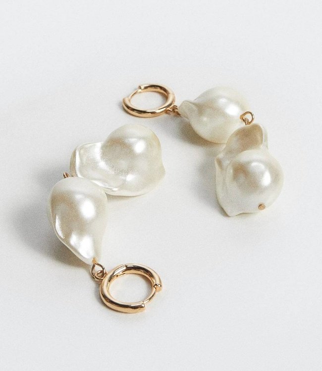 Mango Double pearl earrings