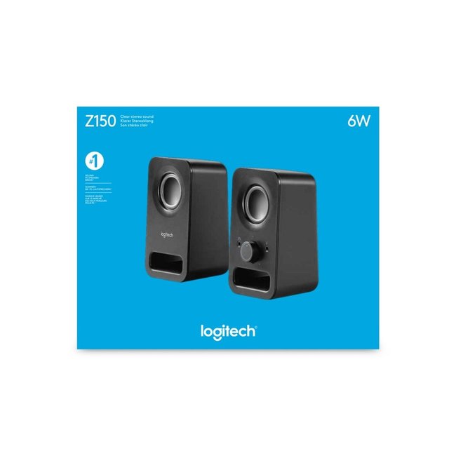 Logitech Z150 Stereo Speakers Helder stereogeluid in zwart