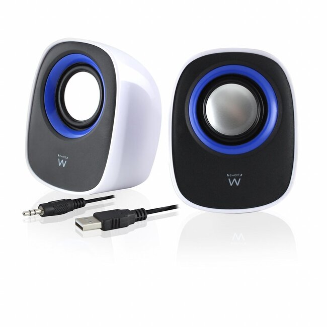 Ewent Speaker set 2.0 USB powered Black/White