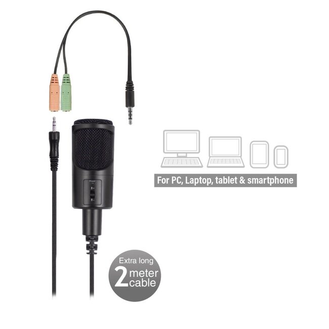 Ewent EW3552 microfoon Zwart PC-microfoon