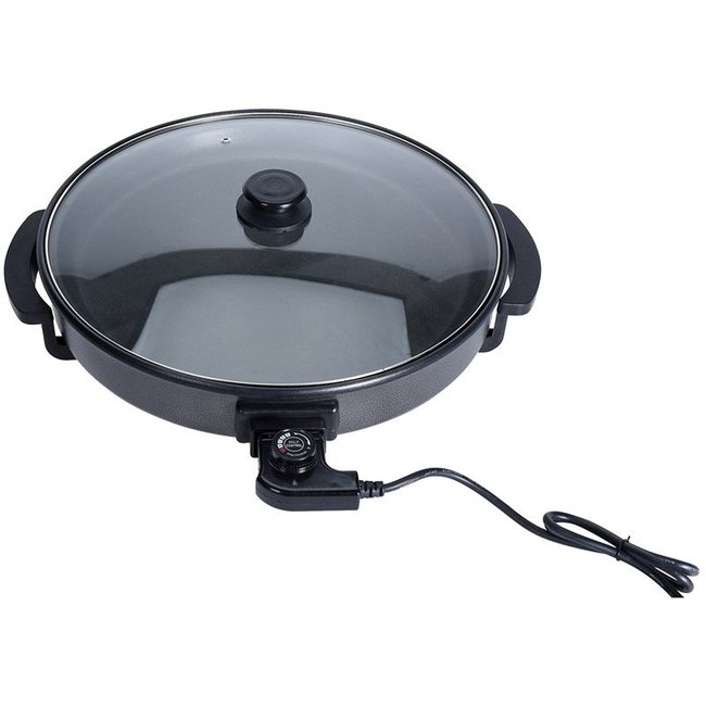 Excellent Electrics Elektrische hapjespan met glazen deksel - 40cm