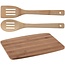 Excellent Houseware Bamboe snijplank - met spatels