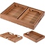 Dienbladen - hout teak - set van 3