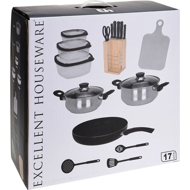 Excellent Houseware Keukenset 17 delig