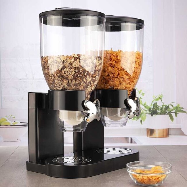Haushalt International Muesli dispenser - dubbel - zwart