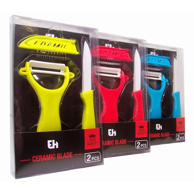 Excellent Houseware Keramische schilmessen (groen)