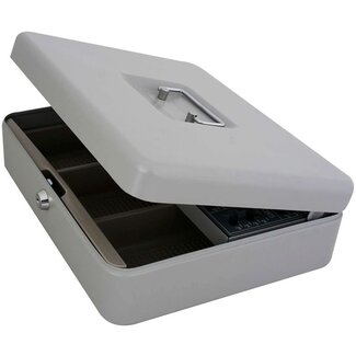 Metalen Geldkist 30x24x9cm met munten-sorteerplateau