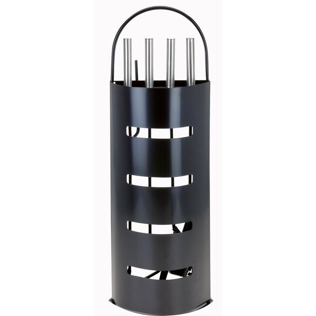 Home&Styling Openhaardset RVS zwart - 5 delig