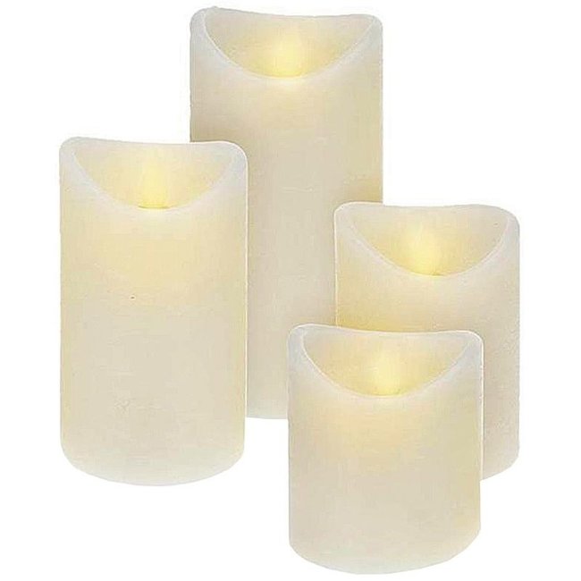 Wax LED Kaarsen met afstandsbediening - Set van 4