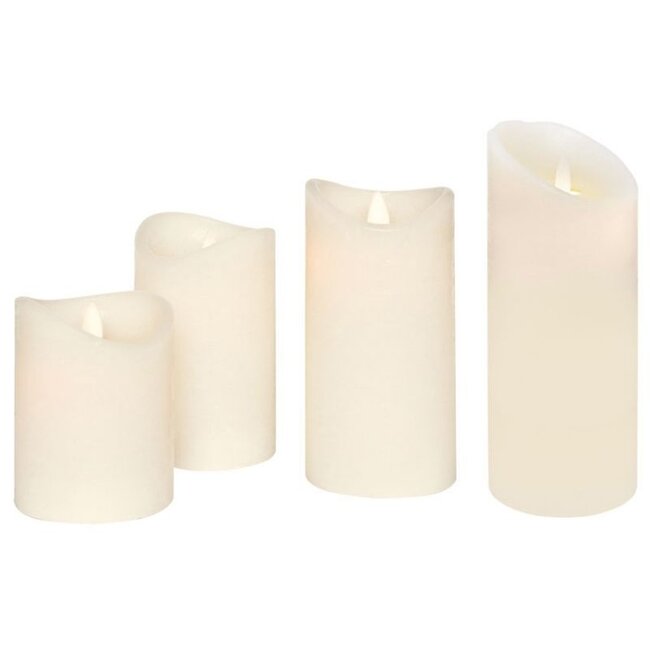 Wax LED Kaarsen met afstandsbediening - Set van 4