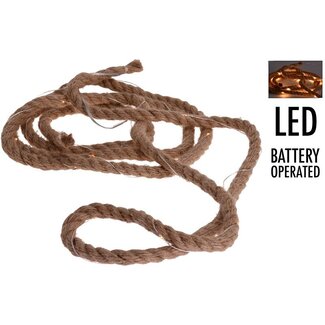 Ceruzo Jute touw met ledverlichting - 3 meter