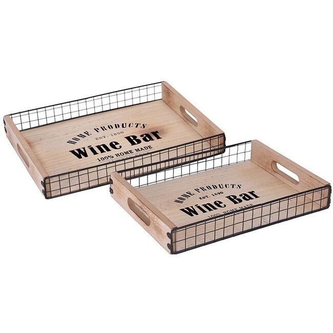 Home&Styling Dienbladen "Wine Bar" - 2 stuks