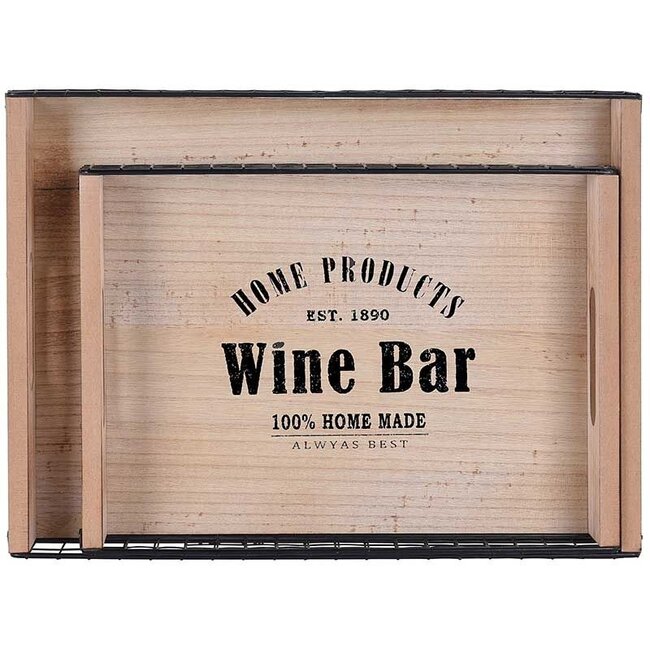 Home&Styling Dienbladen "Wine Bar" - 2 stuks