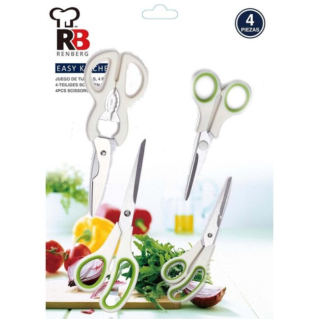 Renberg Roestvrijstalen scharenset (4 delig)