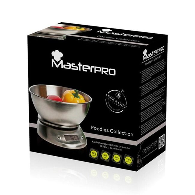 Bergner Masterpro Elektronische Keukenweegschaal RVS - 5kg