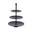 Excellent Houseware Etagere 3 laags - 36.5cm - zwart