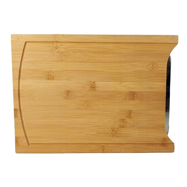 Cuisine Performance Bamboe snijplank met RVS opvangschaal