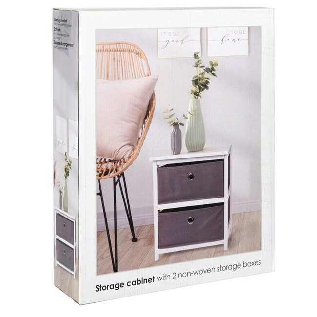 Opbergkastje met 2 lades - MDF